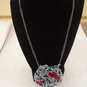 Denim necklace